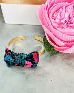 Bracelet en Liberty Ciara Pétrole