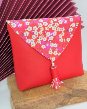 Trousse à maquillage en Liberty Mitsi Hibiscus