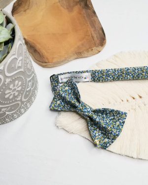 Noeud papillon homme en Liberty Pepper vert