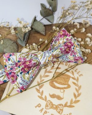 Noeud papillon homme en Liberty Swirling Petals Violette