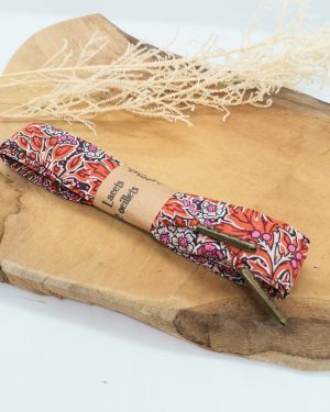 Lacets en Liberty Aubrey Forest Grenat 12 œillets