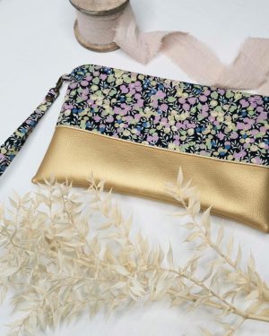Pochette à main en Liberty Wiltshire Bleu Mauve
