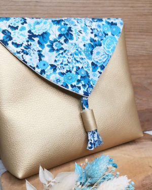 Trousse à maquillage en Liberty Elysian Day Bleu