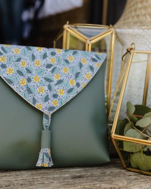 Trousse à maquillage en Liberty Bramble Blossom vert