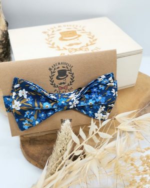 Nœud papillon homme en Liberty Sea Blossoms Bleu