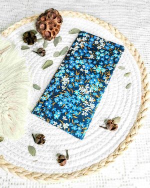 Protège livret de famille en Liberty Sea Blossom Bleu