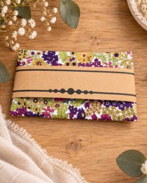pochette costume homme mariage cérémonie, made in France en Liberty of London matgaret annie purple