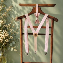 bretelles pour homme Liberty capel rose, mariage, made in France, fabriqué en Occitanie