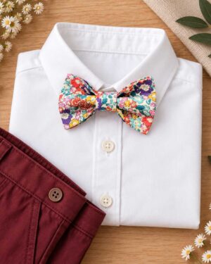 noeud papillon enfant mariage baptême, anniversaire, communion en liberty michele multicolore
