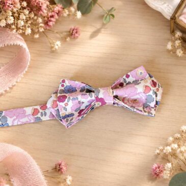 Noeud papillon pour homme Liberty betsy cuberton, mauve, mariage, made in France, fabriqué en Occitanie
