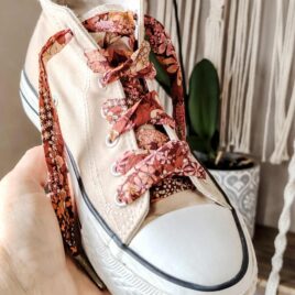 Lacets en Liberty Ciara Fauve 12 œillets
