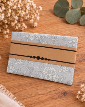 pochette costume homme mariage cérémonie, made in France en Liberty of London capel gris