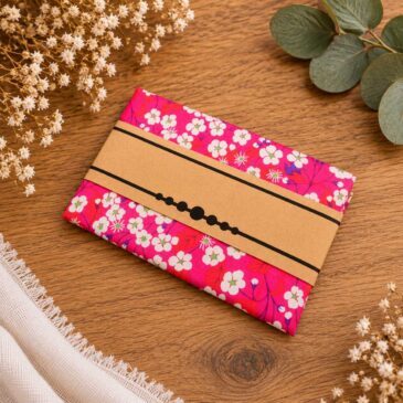 pochette costume homme mariage cérémonie, made in France en Liberty of London mitsi hibiscus