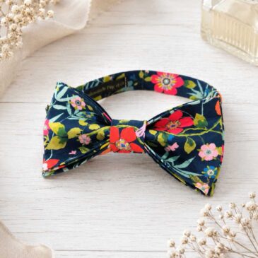Noeud papillon pour homme Liberty mini pavillion mariage, made in France, , fabriqué en Occitanie