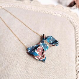 Collier Nœud Papillon en Liberty Margaret Annie Camel