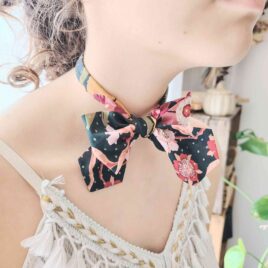 Nœud papillon à nouer femme en Liberty Pavillion Spot Cedre