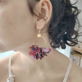 Boucles d&rsquo;oreilles Fleurs en Meadow Song Dusk