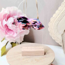 Boucles d&rsquo;oreilles Pompon en Meadow Song Dusk