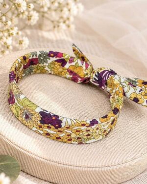 Bracelet jonc à nouer fin Liberty Margaret Annie Purple