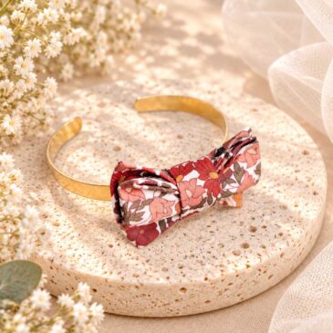 Bracelet en Liberty Poppy Forest Noisette