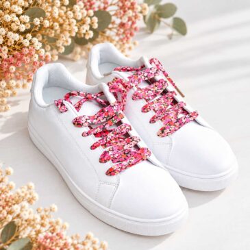 lacets baskets, converses, sneakers, docs mariage made in france en liberty of london arrietty violet et rose