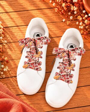 lacets baskets, converses, sneakers, docs mariage made in france en liberty of london poppy forest noisette, brun