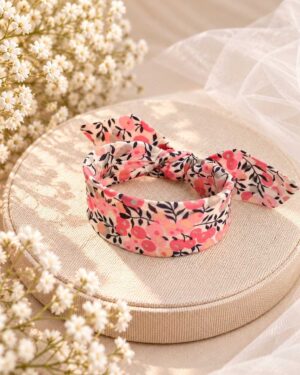 Bracelet jonc à nouer large Liberty Wiltshire pois de senteur