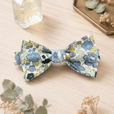Noeud papillon pour homme Liberty Betsy-Verveine, mariage, made in France, fabriqué en Occitanie