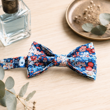 Noeud papillon pour homme Liberty Thorpe Hill Bleu, mariage, made in France, fabriqué en Occitanie