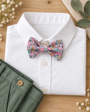 noeud papillon enfant mariage baptême, anniversaire, communion en liberty betsy ann rose