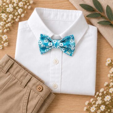 noeud papillon enfant mariage baptême, anniversaire, communion en liberty mitsi mint, bleu turquoise