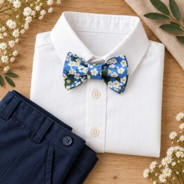 noeud papillon enfant mariage baptême, anniversaire, communion en liberty mitsi blue green