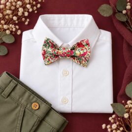 Nœud papillon ajustable enfant Liberty Claire Aude Rouge