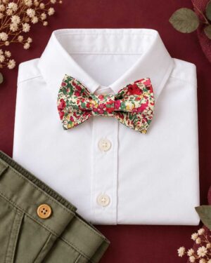 Nœud papillon ajustable enfant Liberty Claire Aude Rouge