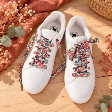 lacets baskets, converses, sneakers, docs mariage made in france en liberty of london sweet may rouille terracotta pour homme