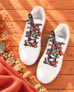 Lacets en Liberty Berry Harvest Marine Multicolore 12 oeillets