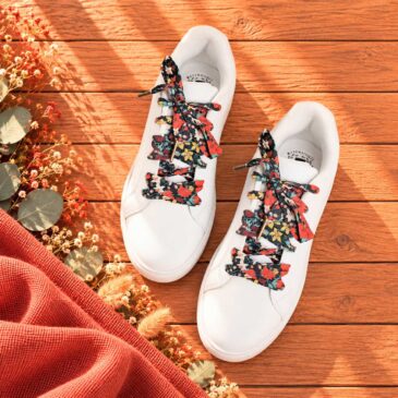 Lacets en Liberty Berry Harvest Marine Multicolore 12 oeillets