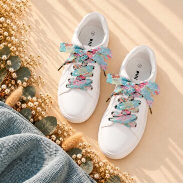 lacets baskets, converses, sneakers, docs mariage made in france en liberty of london margaret annie Vahiné Fluo, bleu turquoise, rose