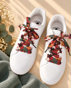 lacets baskets, converses, sneakers, docs mariage made in france en liberty of london nysa toffee, brun vontage