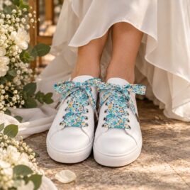 lacets baskets, converses, sneakers, docs mariage made in france en liberty of london wiltshire tahiti fluo, bleu turquoise
