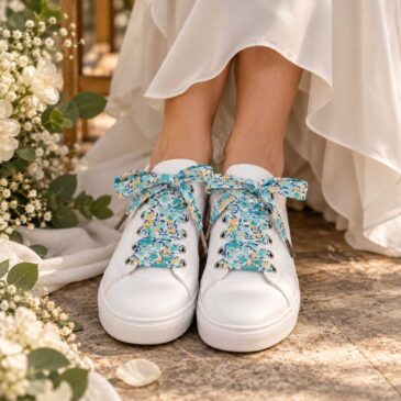 lacets baskets, converses, sneakers, docs mariage made in france en liberty of london wiltshire tahiti fluo, bleu turquoise